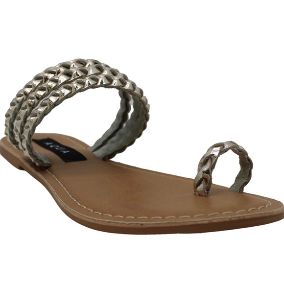 Aqua Slay Fabric Open Toe Casual Strappy Sandals - Picture 2 of 9